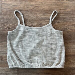 LOFT Women's Size Medium Gray Knit Bubble Tank Top NWT